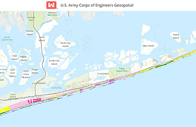 Image of JALBTX beach volume analysis web portal.
