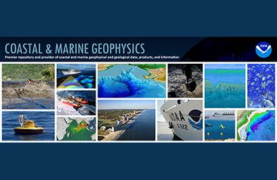 Collage of data hosted by NCEI's Coastal and Marine Geophysics Branch